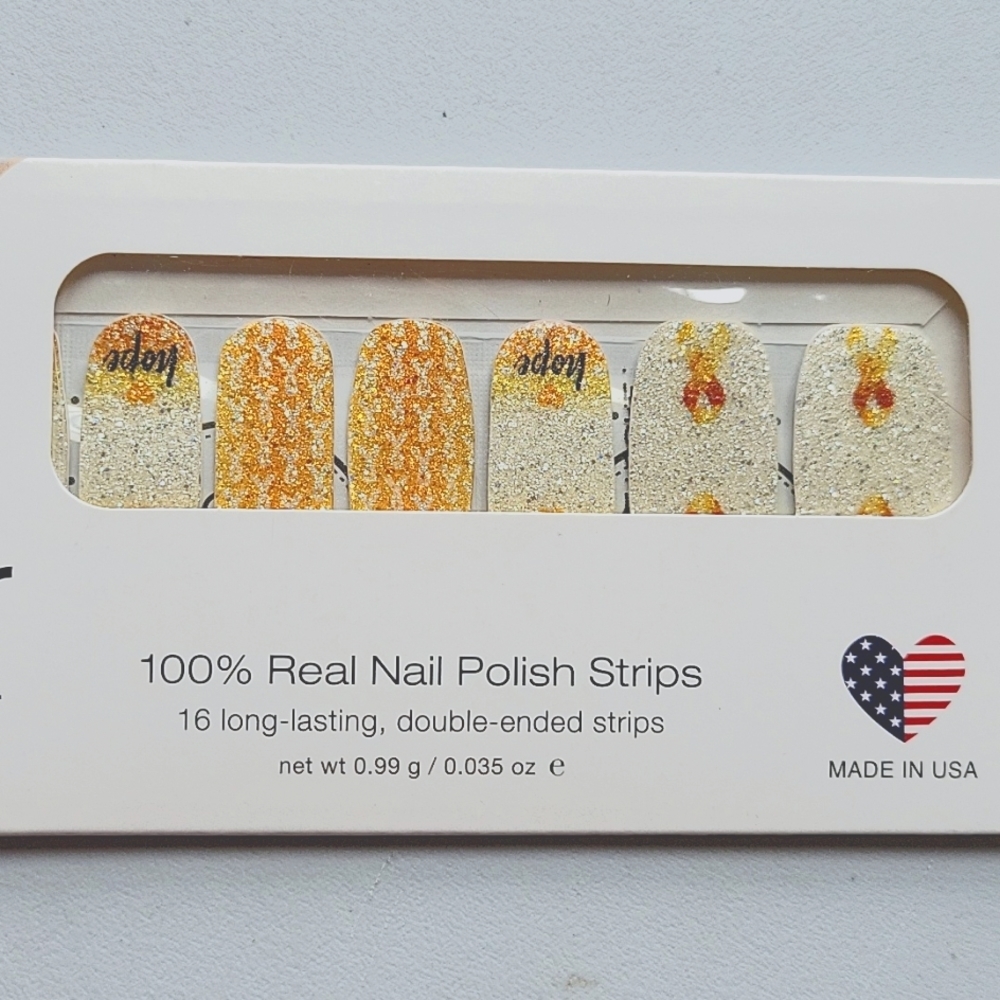 Color Street Hope, Love, Cure Real Nail Polish Strips 16 Strips NEW - Picture 2 of 9
